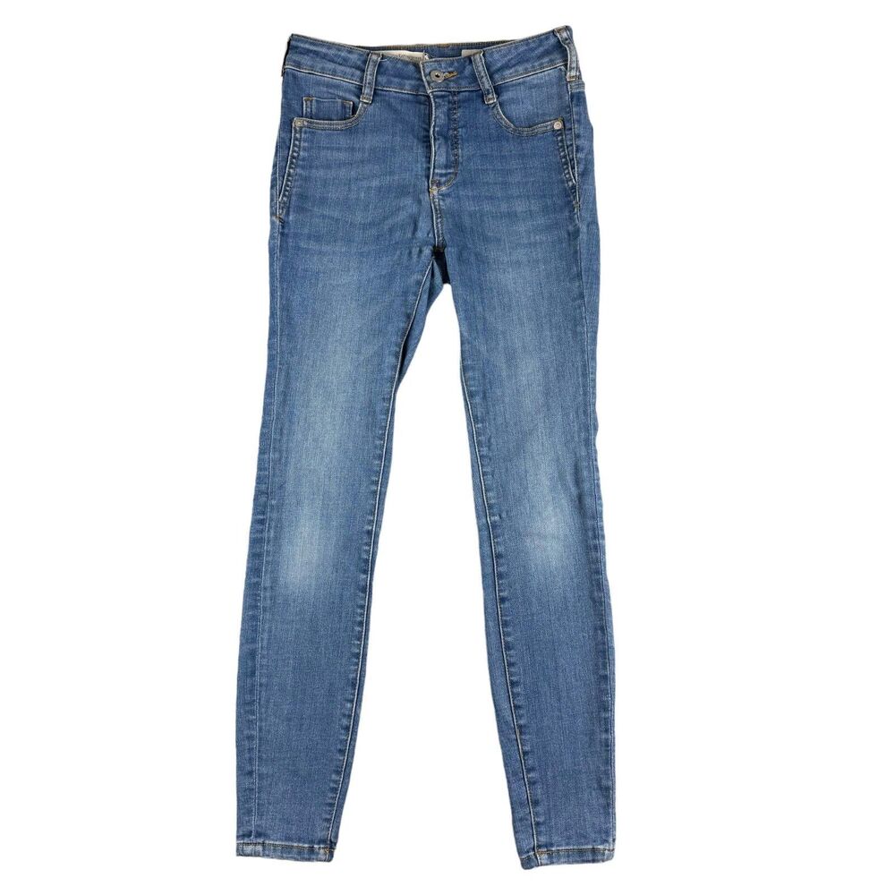 Pilcro and The Letterpress Jeans Woman's 25 Blue Denim High Rise Legging Whisker